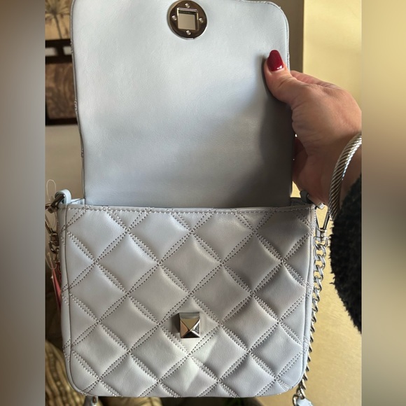 Authentic KATE SPADE Quilted leather turn lock flap satchel/Crossbody - Picture 12 of 13